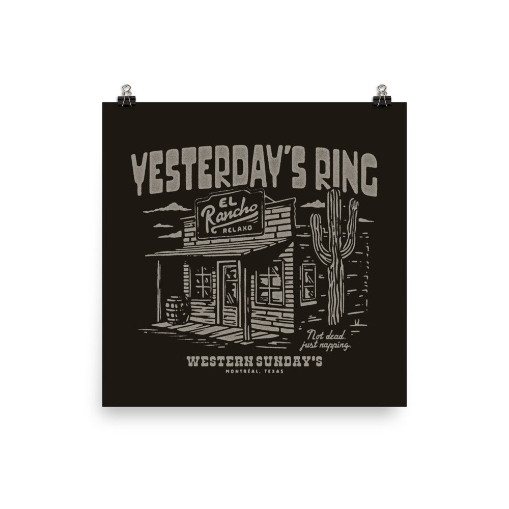 Yesterday's Ring El Rancho Relaxo Print