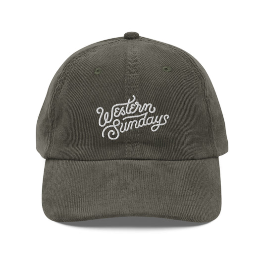 Western Sundays Logo Vintage Corduroy Dad Hat